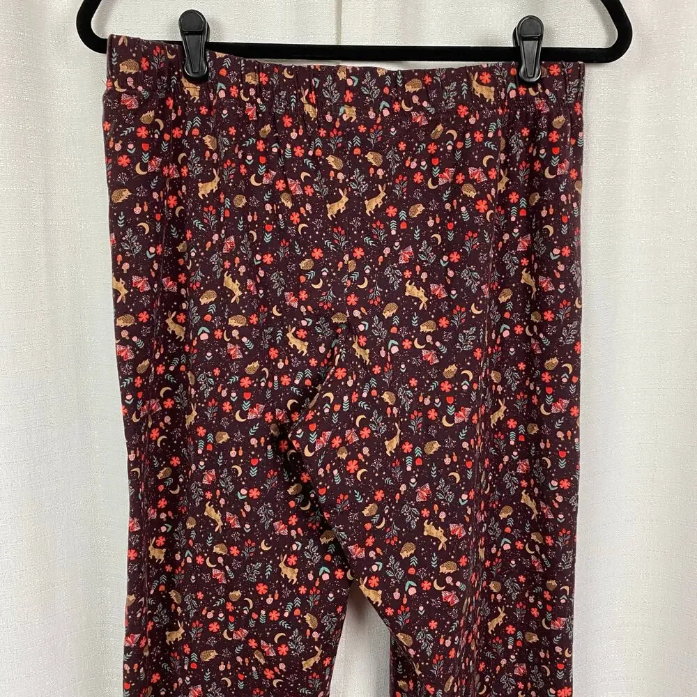 Lands End Brown Woodland Creatures Sleep Pants Sz.S